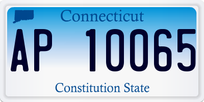 CT license plate AP10065