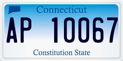 CT license plate AP10067