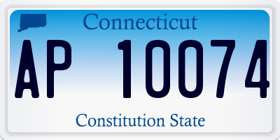 CT license plate AP10074