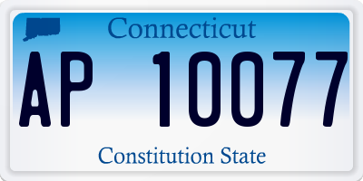 CT license plate AP10077
