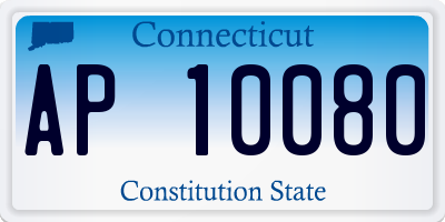 CT license plate AP10080