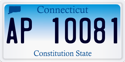 CT license plate AP10081