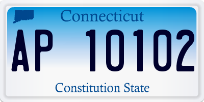 CT license plate AP10102