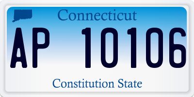 CT license plate AP10106