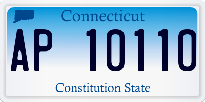 CT license plate AP10110