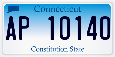 CT license plate AP10140