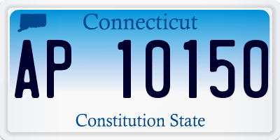 CT license plate AP10150