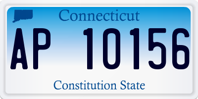 CT license plate AP10156