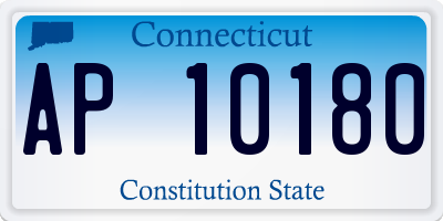 CT license plate AP10180