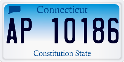 CT license plate AP10186