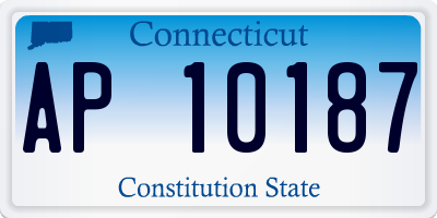 CT license plate AP10187