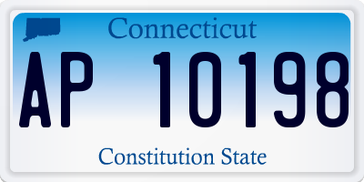 CT license plate AP10198