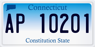 CT license plate AP10201