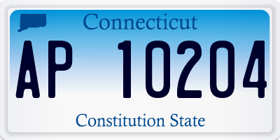 CT license plate AP10204