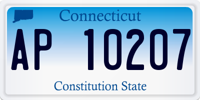CT license plate AP10207