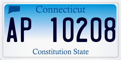 CT license plate AP10208