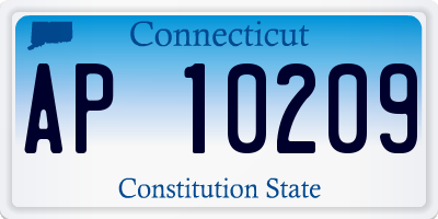 CT license plate AP10209
