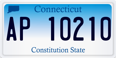 CT license plate AP10210