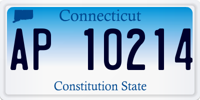 CT license plate AP10214