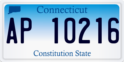 CT license plate AP10216