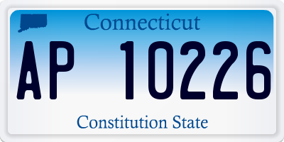 CT license plate AP10226
