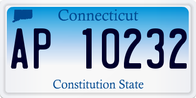 CT license plate AP10232