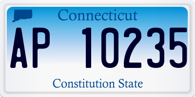 CT license plate AP10235