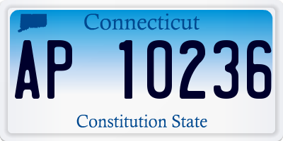 CT license plate AP10236