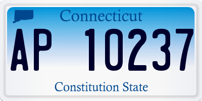 CT license plate AP10237