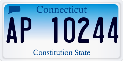CT license plate AP10244