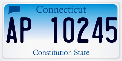 CT license plate AP10245