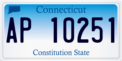 CT license plate AP10251