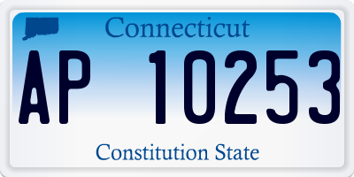 CT license plate AP10253
