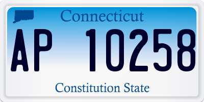 CT license plate AP10258