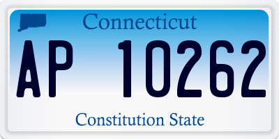 CT license plate AP10262