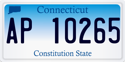 CT license plate AP10265