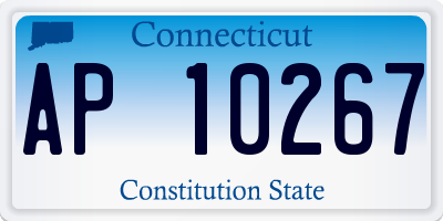 CT license plate AP10267