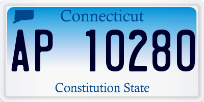 CT license plate AP10280