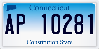 CT license plate AP10281
