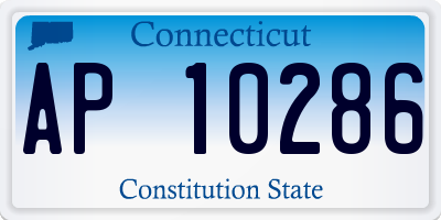CT license plate AP10286