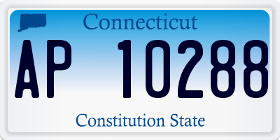 CT license plate AP10288