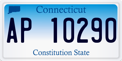 CT license plate AP10290