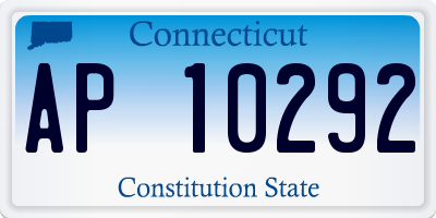 CT license plate AP10292