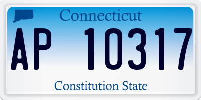 CT license plate AP10317