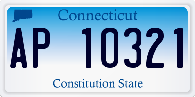 CT license plate AP10321