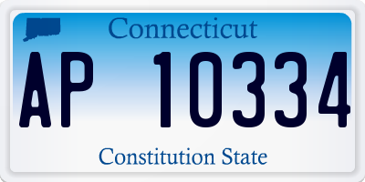 CT license plate AP10334