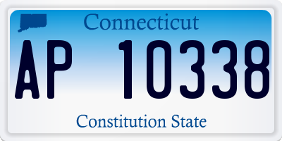 CT license plate AP10338