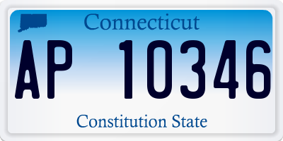 CT license plate AP10346