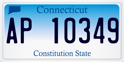 CT license plate AP10349