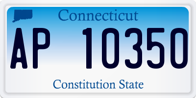 CT license plate AP10350